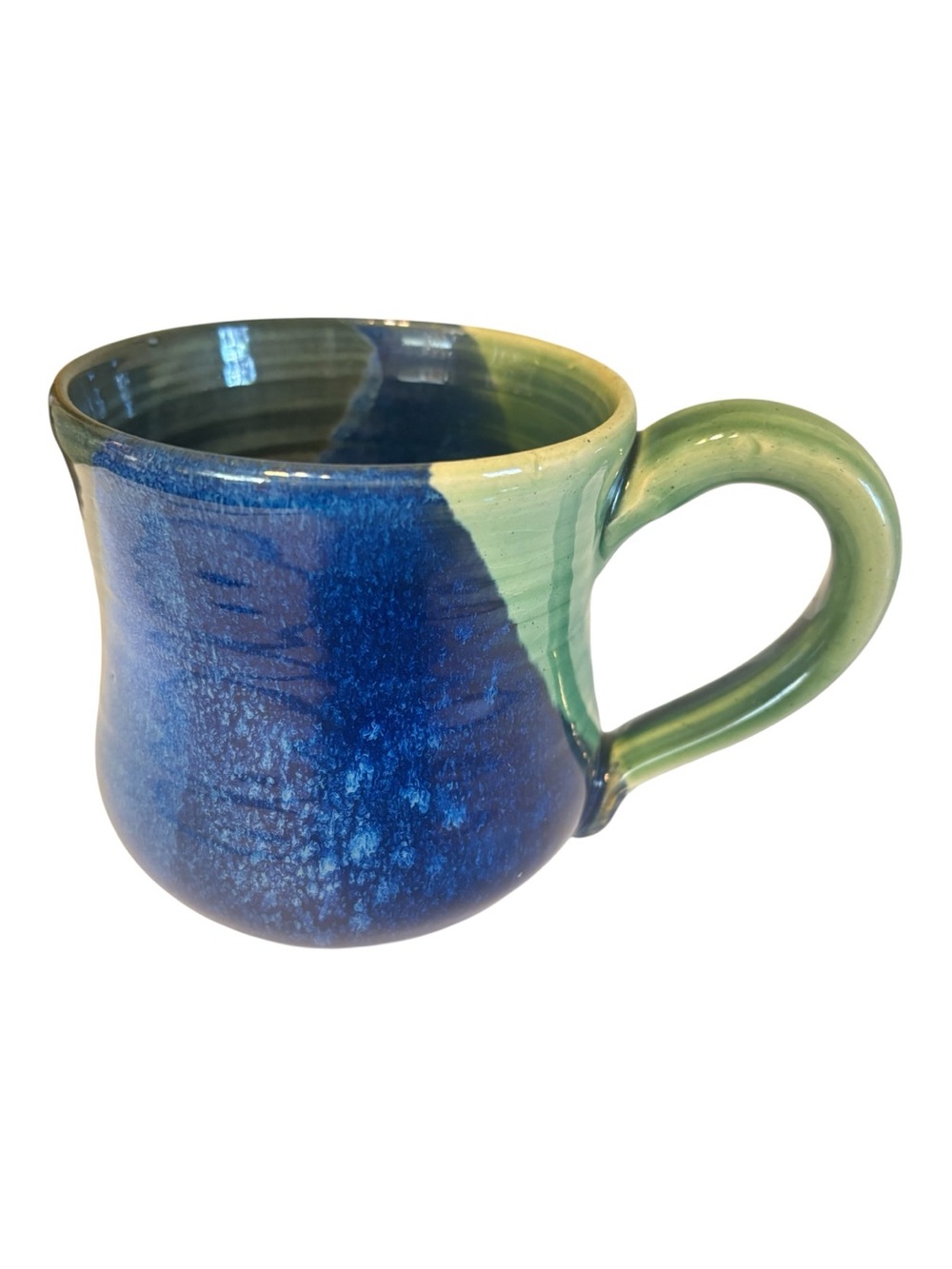 Handmade pottery Blue and Green Ceramic Coffee Mug
